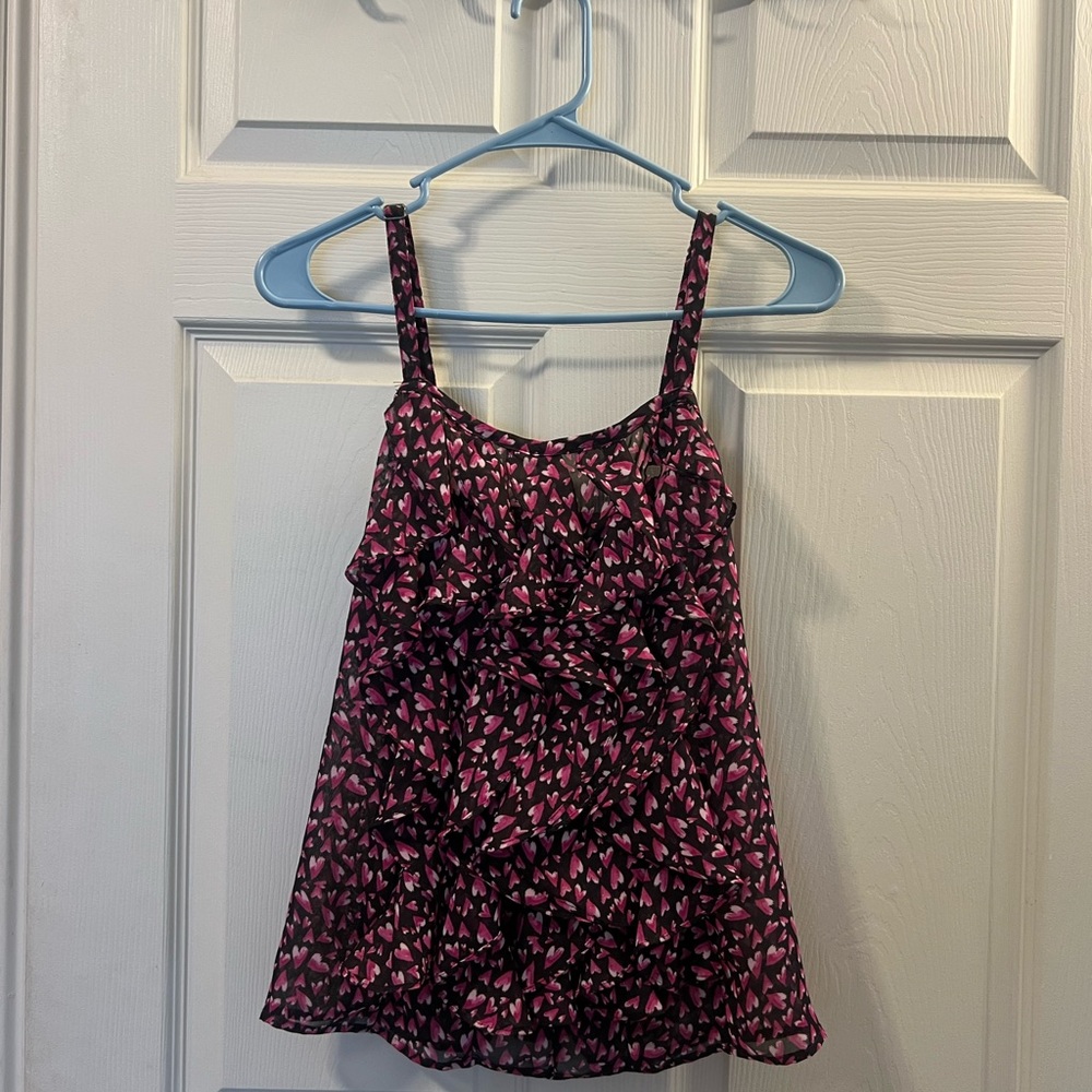 Faded Glory Pink and Black Sleeveless Top